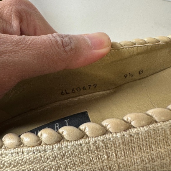 Vintage Stuart Weitzman Textured Cream Tan Old Money Women's Shoes Size 9 1/2 - Picture 7 of 16